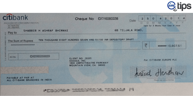My Last Check from Google Adsense – Wire Transfer I’m Ready