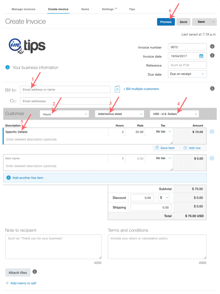 paypal invoice tax rate