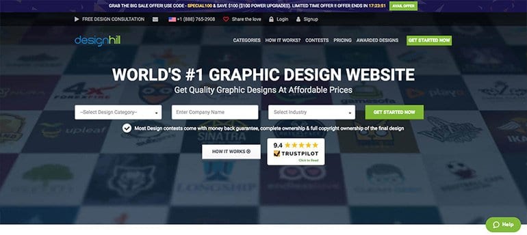freelancing site for designer designhill