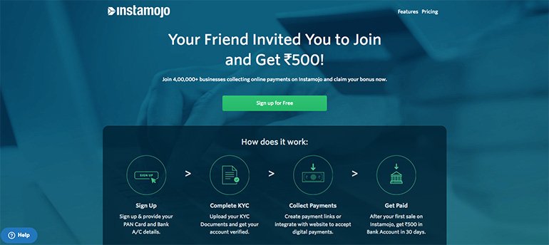 Instamojo to Receive Payments in India