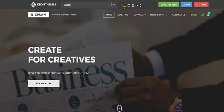 Bizplan WordPress Themes Portfolio