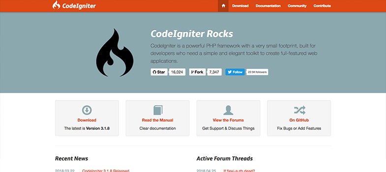 codeigniter PHP framework