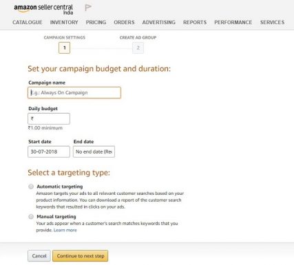 How to Create Auto-targeted Ad Campaigns at Amazon India? - BizTips