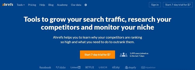 Ahrefs Traffic Analysis Tool