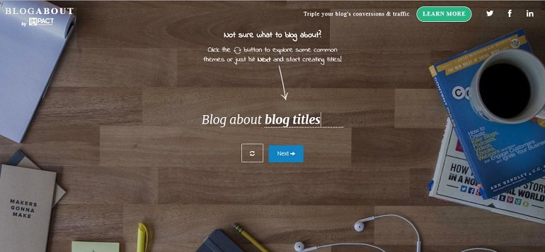 Blog About blog title generator