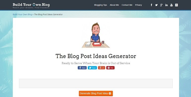 Build Your Own Blog blog title generator