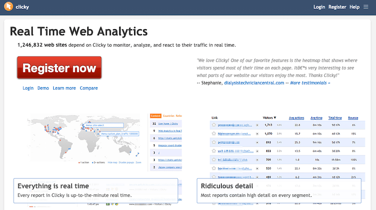 Clicky Real Time Traffic Analysis