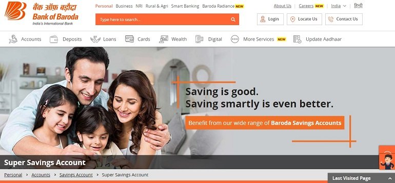 Bank of Baroda Super Savings Account