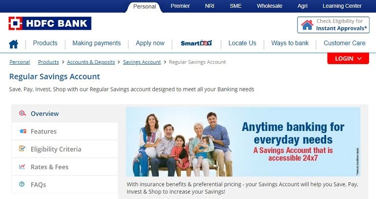 HDFC Bank Regular Savings Account