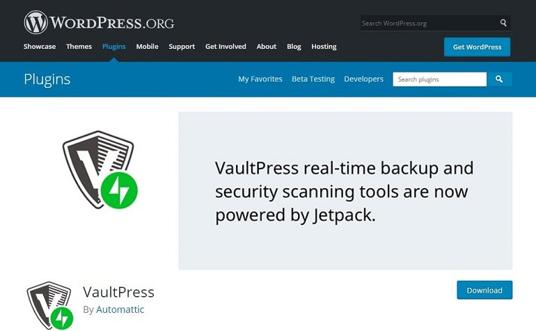 VaultPress WordPress plugin
