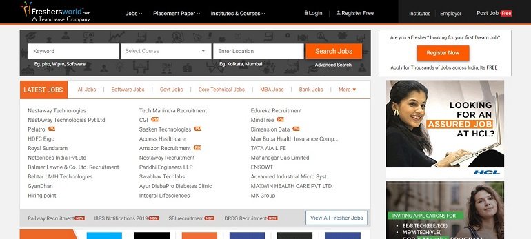Freshersworld.com Jobs