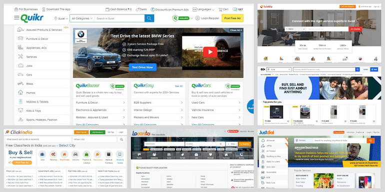 top Indian classified websites