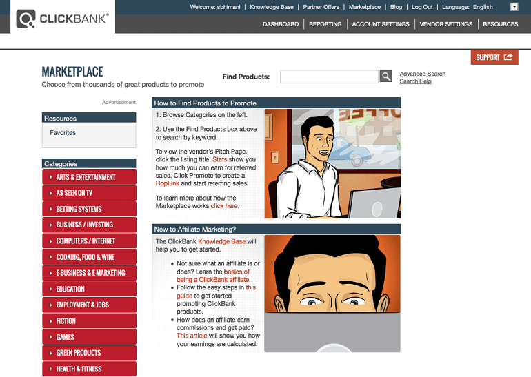 ClickBank affiliate marketplace