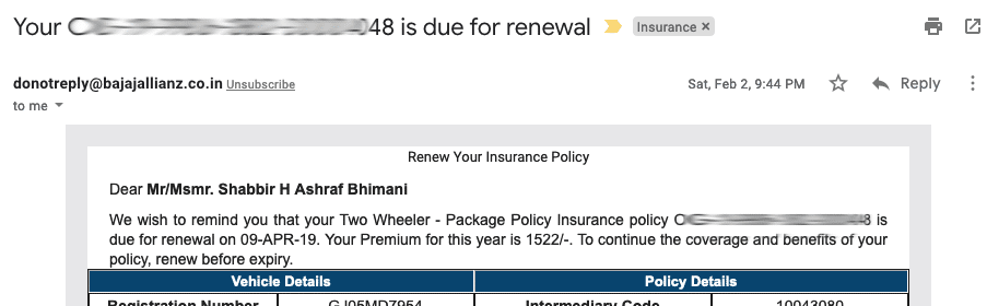insurance expiring email subject lines