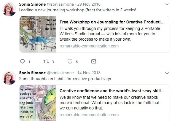 Sonia simone twitter account