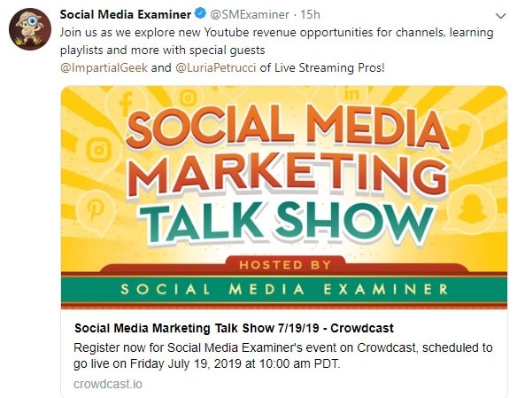 social media examiner twitter account