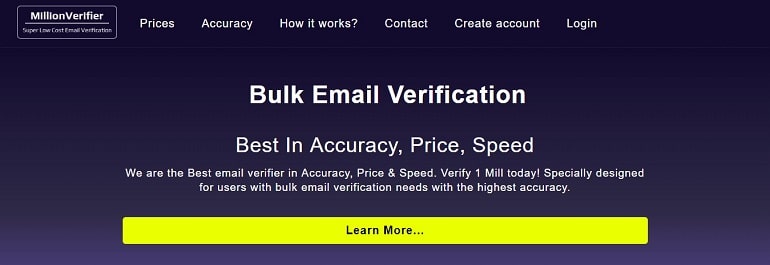 Bulk Email Verification - MillionVerifier
