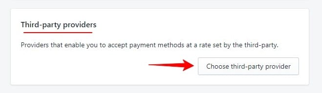 Third-party payment providers in shopify
