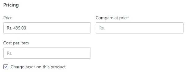 add product price