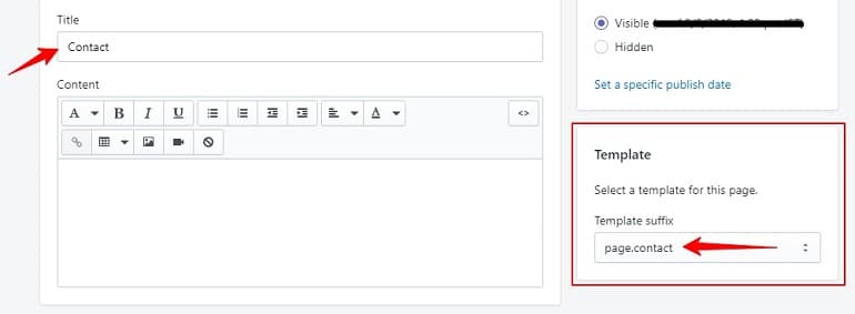 adding contact form in contact page