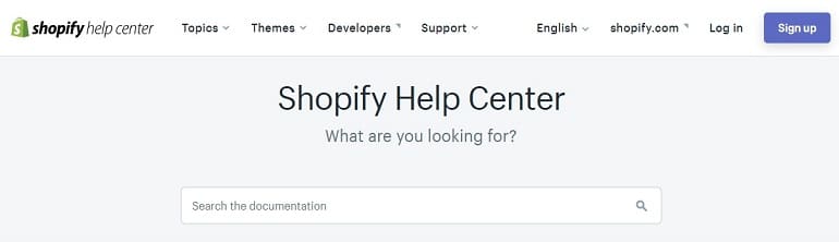 Shopify help center