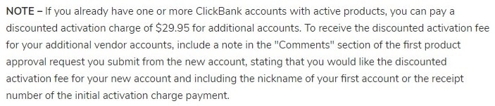 discounted activation fees in clickbank