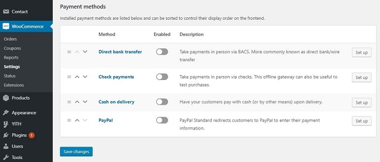 woocommerce payment integration