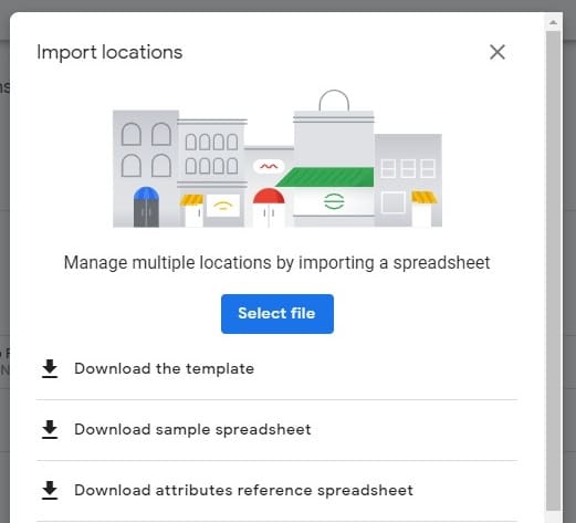 import locations in google my business