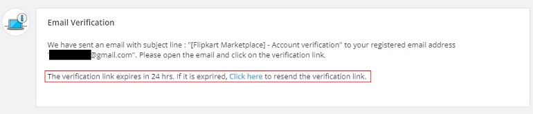 email verification in flipkart