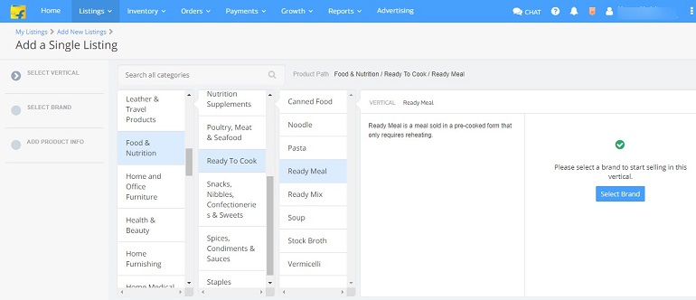 example listing in food and nutrition
