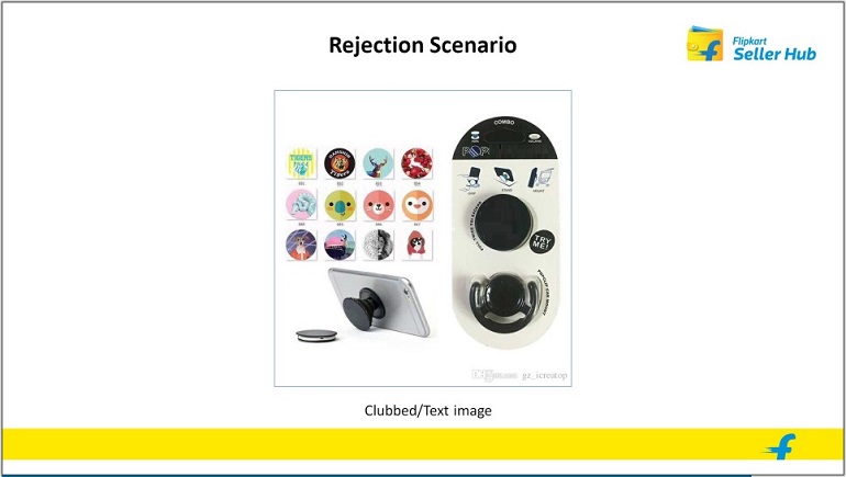 rejected product image with text in flipkart