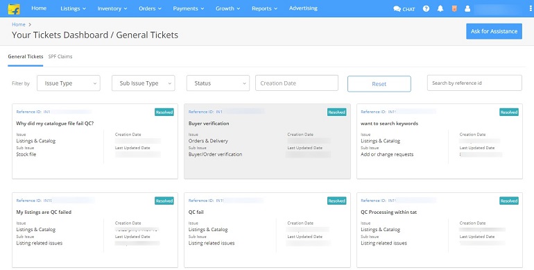 ticket dashboard in flipkart