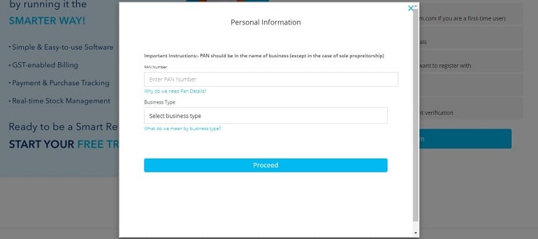 personal information paytm seller registration