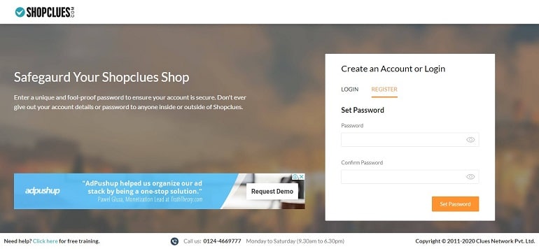 set password shopclues account