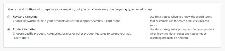 targeting in advertising campaign Amazon india