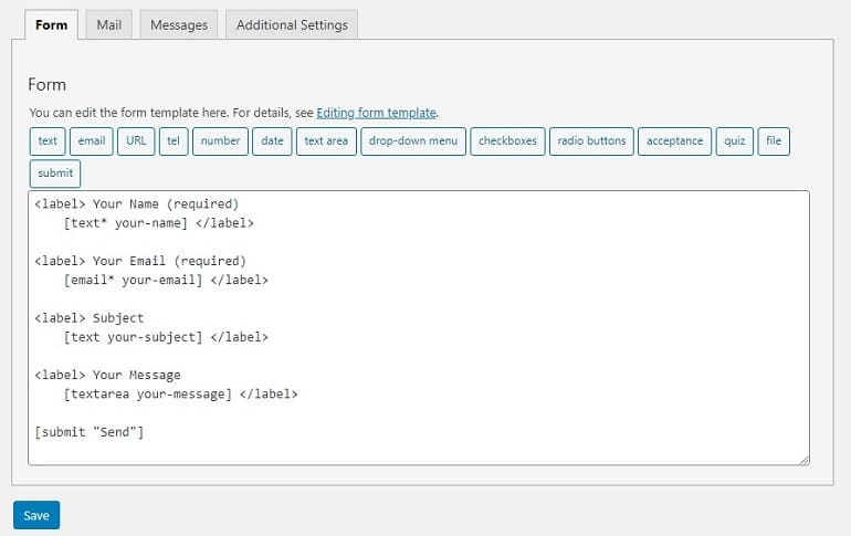 form builder in contact form 7