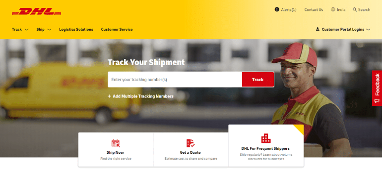 DHL global logistics international shipping services india