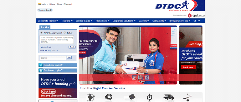 DTDC courier company in india