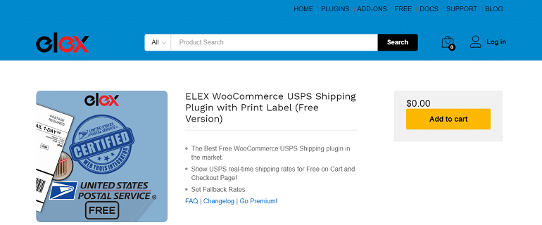 ELEX WooCommerce USPS Shipping Plugin with Print Label Free Version