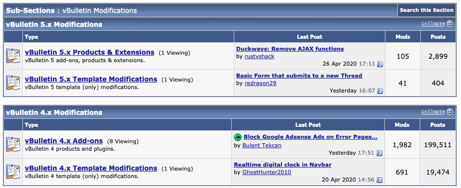 vBulletin Addons
