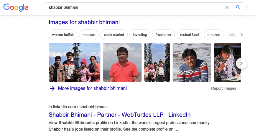 LinkedIn Profile in Google Search Results for SEO