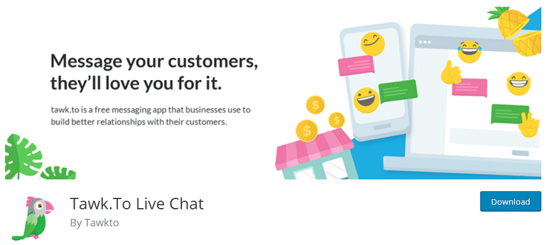 Tawk to live chat woocommerce wordpress plugin