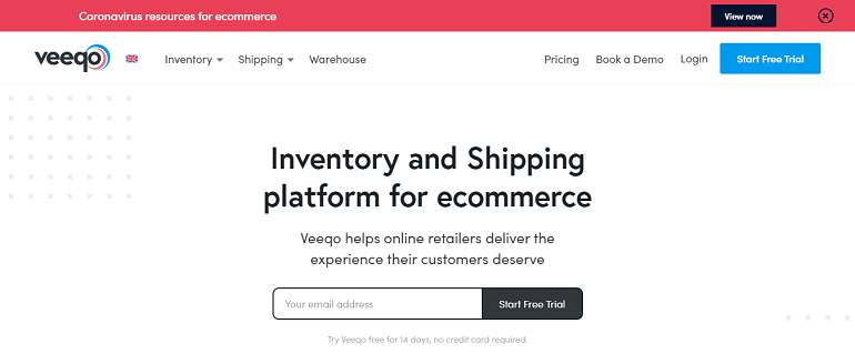 Veeqo inventory & shipping platform for ecommerce