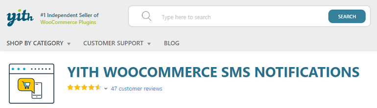 YITH woocommerce sms notification plugin