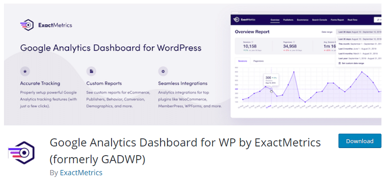 google analytics dashboard plugin wordpress woocommerce ExactMetrics