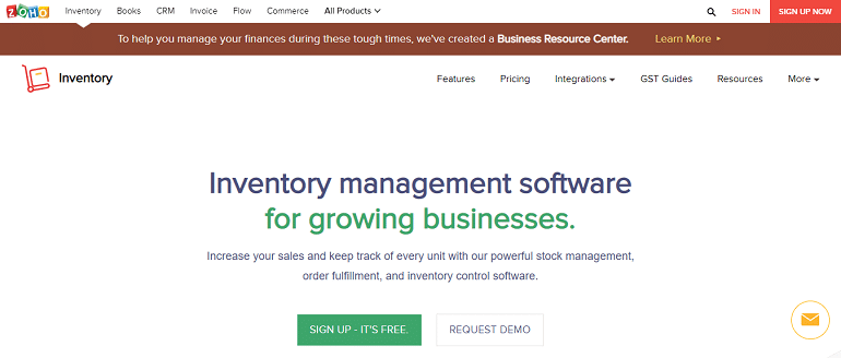 zoho inventory management tool