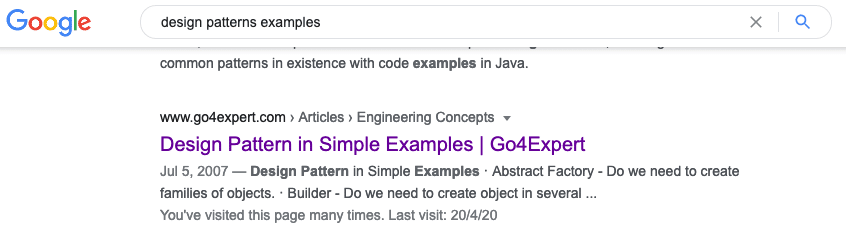 Design Patterns Examples - Google Search